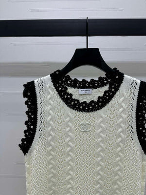 Chanel Women's Fashion Knitted T-shirt C81007 - S / White - View 4