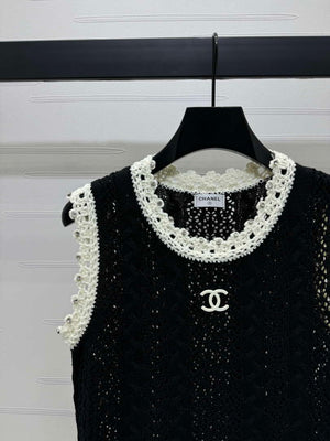 Chanel Women's Fashion Knitted T-shirt C81007 - S / White - View 12