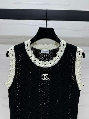 Chanel Women's Fashion Knitted T-shirt C81007 - S / White - View 13