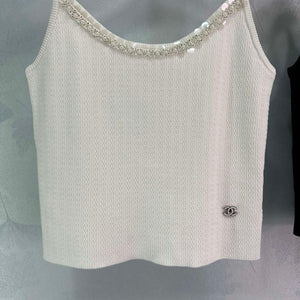 Chanel Women's Fashion Knitted T-shirt C81010 - S / White - View 4