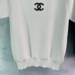 Chanel Women's Fashion Knitted T-shirt C81011 - S / White - View 4