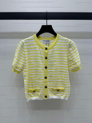 Chanel Women's Fashion Knitted T-shirt C81013 - S / Yellow - View 10