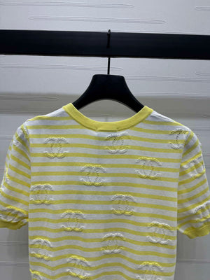 Chanel Women's Fashion Knitted T-shirt C81013 - S / Yellow - View 16