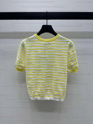 Chanel Women's Fashion Knitted T-shirt C81013 - S / Yellow - View 17