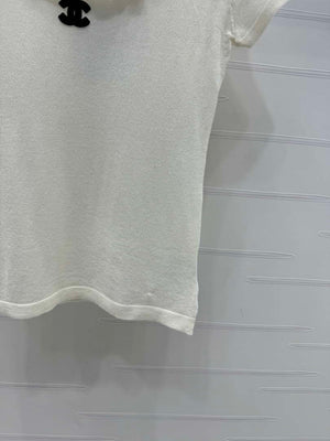 Chanel Women's Fashion Knitted T-shirt C81015 - S / White - View 7
