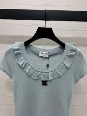 Chanel Women's Fashion Knitted T-shirt C81015 - S / White - View 13