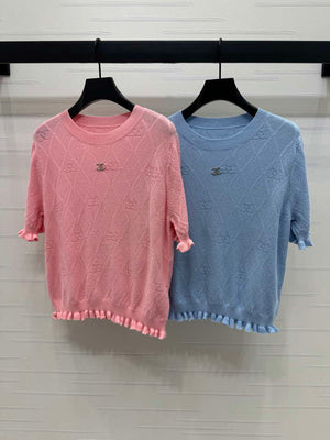 Chanel Women's Fashion Knitted T-shirt C81019 - S / shopify--color-pattern-og31ykwd - View 1