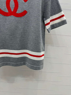 Chanel Women's Fashion Knitted T-shirt C81020 - gray / S - View 7