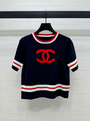 Chanel Women's Fashion Knitted T-shirt C81020 - gray / S - View 10