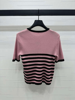 Chanel Women's Fashion Knitted T-shirt C81021 - black / S - View 17