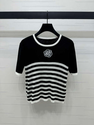 Chanel Women's Fashion Knitted T-shirt C81021 - black / S - View 19