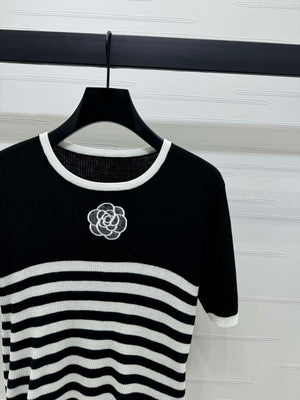 Chanel Women's Fashion Knitted T-shirt C81021 - black / S - View 20