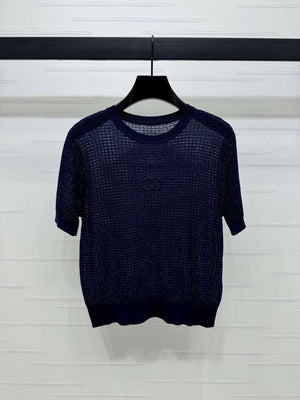 Chanel Women's Fashion Knitted T-shirt C81022 - black / S - View 10