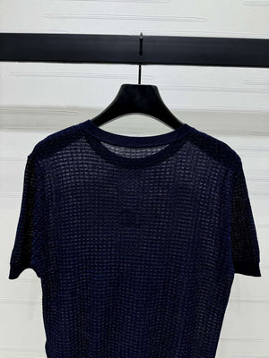 Chanel Women's Fashion Knitted T-shirt C81022 - black / S - View 16