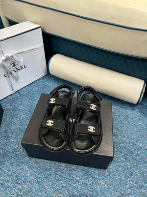 Chanel Women's fashion Knitwear Sandals G35931 Black - 34 - View 1