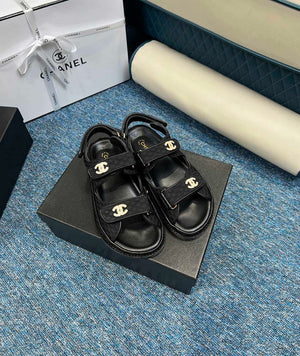 Chanel Women's fashion Knitwear Sandals G35931 Black - 34 - View 3