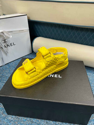 Chanel Women's fashion Knitwear Sandals G35932 Yellow - 34 - View 5