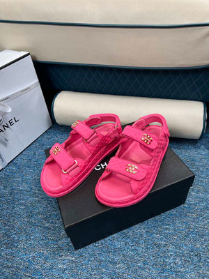 Chanel Women's fashion Knitwear Sandals G35933 Rose Red - 34 - View 2