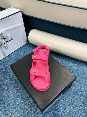 Chanel Women's fashion Knitwear Sandals G35933 Rose Red - 34 - View 5