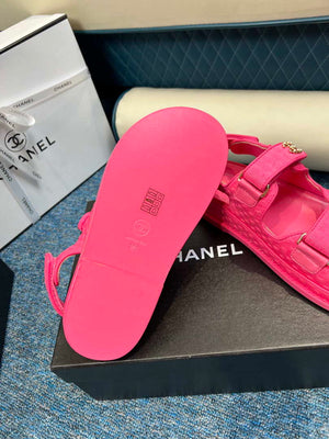 Chanel Women's fashion Knitwear Sandals G35933 Rose Red - 34 - View 8