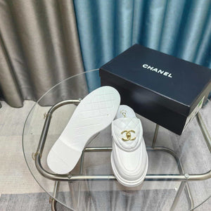 Chanel Women's G45474 Classic Flap Diamond Half Slipper Loafers Moccasins Lambskin C90410 - 35 - View 5