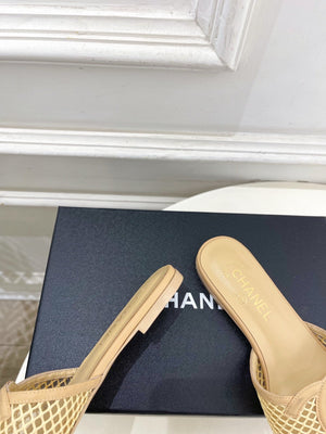 Chanel Women's Mesh Openwork Flat Slippers C93323 - Euro 35=US 4 - View 8