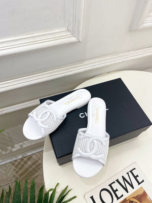 Chanel Women's Mesh Openwork Flat Slippers C93324 - Euro 35=US 4 - View 5