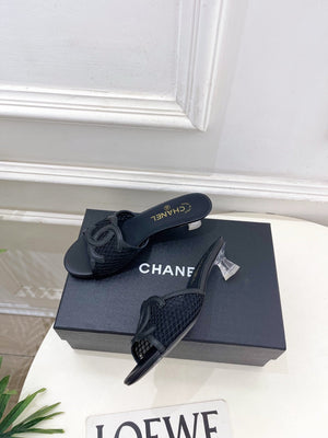 Chanel Women's Mesh openwork Shoes Heel Height 4.5cm C93328 - Euro 35=US 4 - View 1