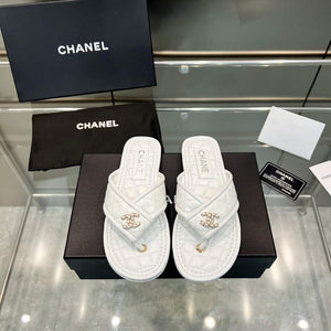 Chanel Women's Rhombus Slippers C91608 - 35 - View 1
