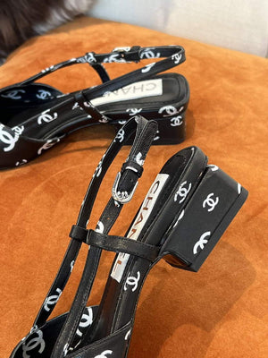 Chanel Women's Sandals Chanel Designer Heel 35mm C90240 Black - 35 - View 5