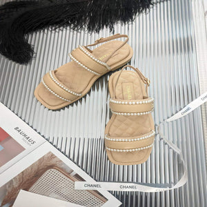 Chanel Women's Sandals Chanel Slippers Lambskin C90143 - 35 - View 1