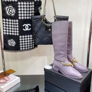 Chanel Women's Shoes Classcal Chain High Boots G38821 - 35 - View 3