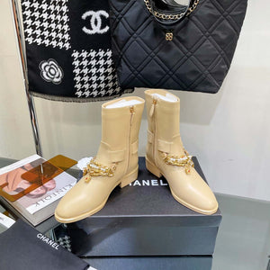 Chanel Women's Shoes Classcal Chain Hight Boots 190798 - 35 - View 4