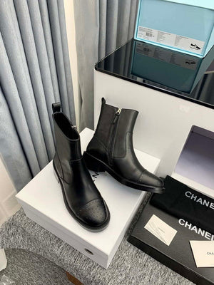 Chanel Women's Shoes G39162 Y55902 94305 Ankle Boots Lace-Ups 189738 - 35 - View 6