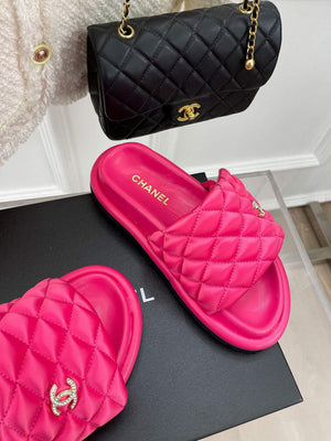Chanel Women's Shoes Rhombus Velcro Slippers C91284 - 35 - View 6
