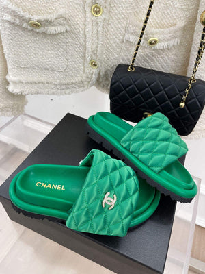 Chanel Women's Shoes Rhombus Velcro Slippers C91287 - 35 - View 1