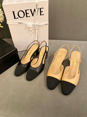 Chanel Women's Slingbacks Goatskin Grosgrain Sandals Shoes C91001 - Euro 35=US 4 - View 9