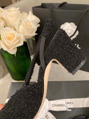 Chanel Women's G31318 Slingbacks Goatskin Grosgrain Sandals Shoes C91004 - Euro 35=US 4 - View 6