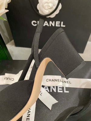 Chanel Women's G31318 Slingbacks Goatskin Grosgrain Sandals Shoes C91006 - Euro 35=US 4 - View 9