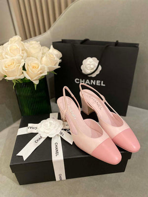 Chanel Women's G31318 Slingbacks Goatskin Grosgrain Sandals Shoes C91007 - Euro 35=US 4 - View 1