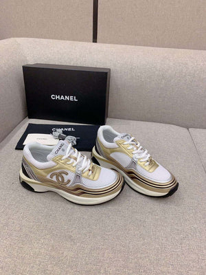 Chanel Women's Sneaker G45077 Designer Trainers Fabric Laminated C90101 - 34 - View 2