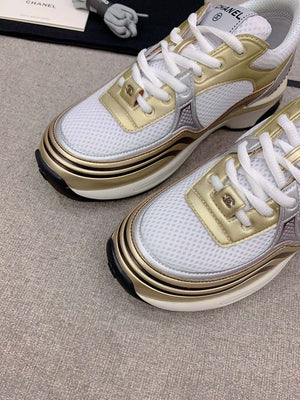 Chanel Women's Sneaker G45077 Designer Trainers Fabric Laminated C90101 - 34 - View 5