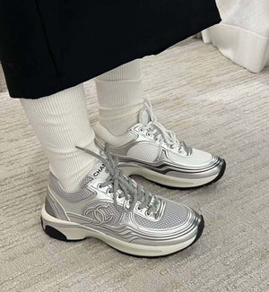 Chanel Women's Sneaker G45077 Designer Trainers Fabric Laminated C90101 - 34 - View 16