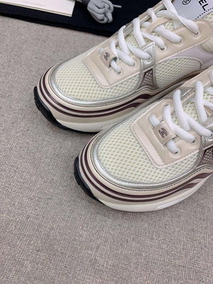 Chanel Women's Sneaker G45077 Designer Trainers Fabric Laminated C90102 - 34 - View 7