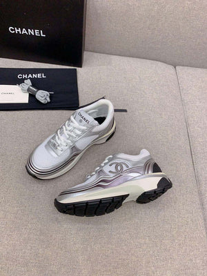 Chanel Women's Sneaker G45077 Designer Trainers Fabric Laminated C90103 - 34 - View 4