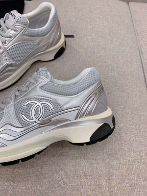 Chanel Women's Sneaker G45077 Designer Trainers Fabric Laminated C90104 - 34 - View 7