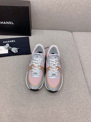 Chanel Women's Sneaker G45077 Designer Trainers Fabric Laminated C90106 - 34 - View 1
