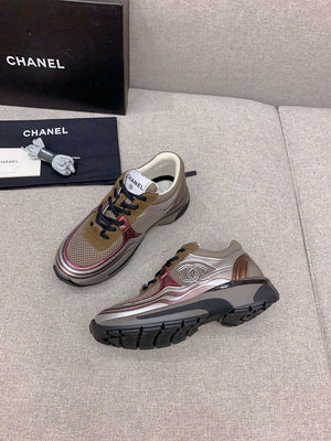 Chanel Women's Sneaker G45077 Designer Trainers Fabric Laminated C90108 - 34 - View 4