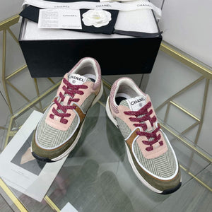 Chanel Women's Sneaker Shoes G38755 Pink and Green - 35 - View 3