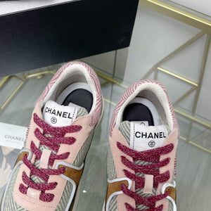 Chanel Women's Sneaker Shoes G38755 Pink and Green - 35 - View 8